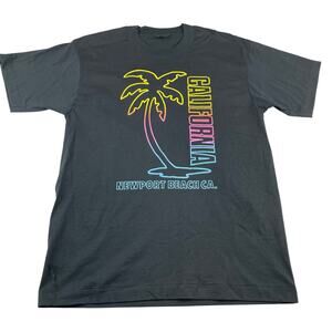 Vintage 90s Screen Stars Newport Beach, California Black T-Shirt, Size L